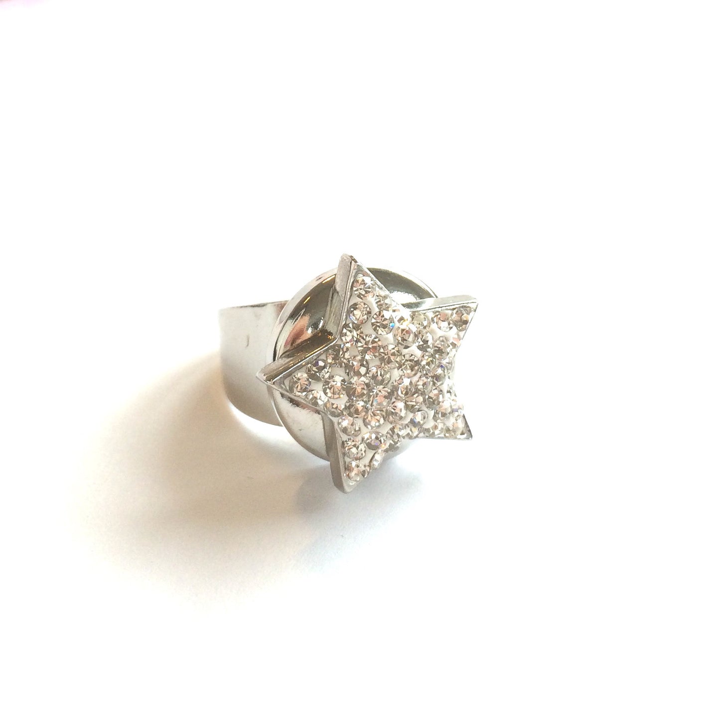 stjerne-sølv-glitter-finger-ring