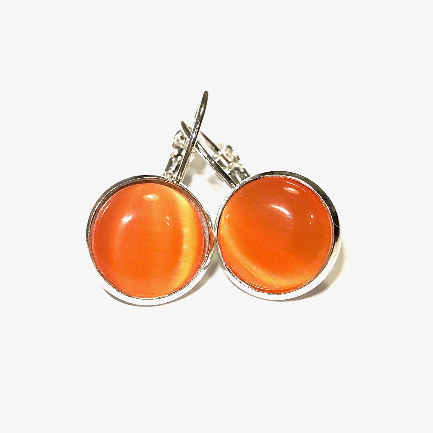 orange-cateye-sølv-ørepynt-øreanheng