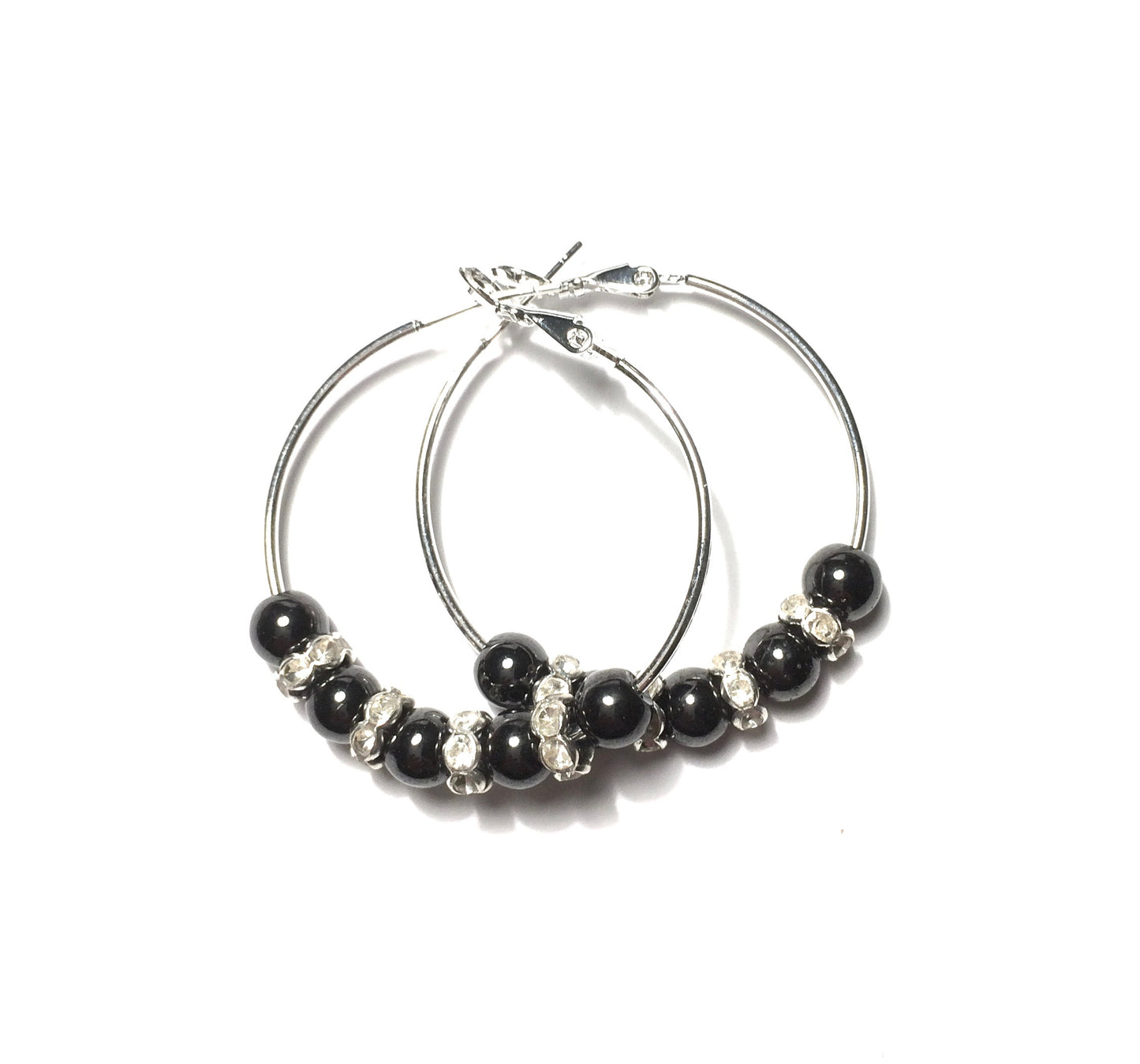 hematitt-blodstein-sølv-glitter-øreringer-ørepynt