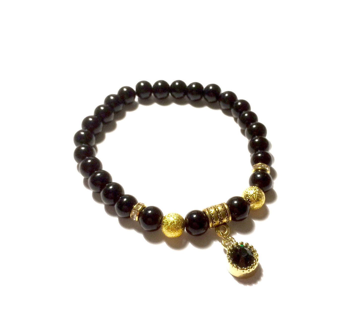 grønn-gull-glitter-sort-armbånd