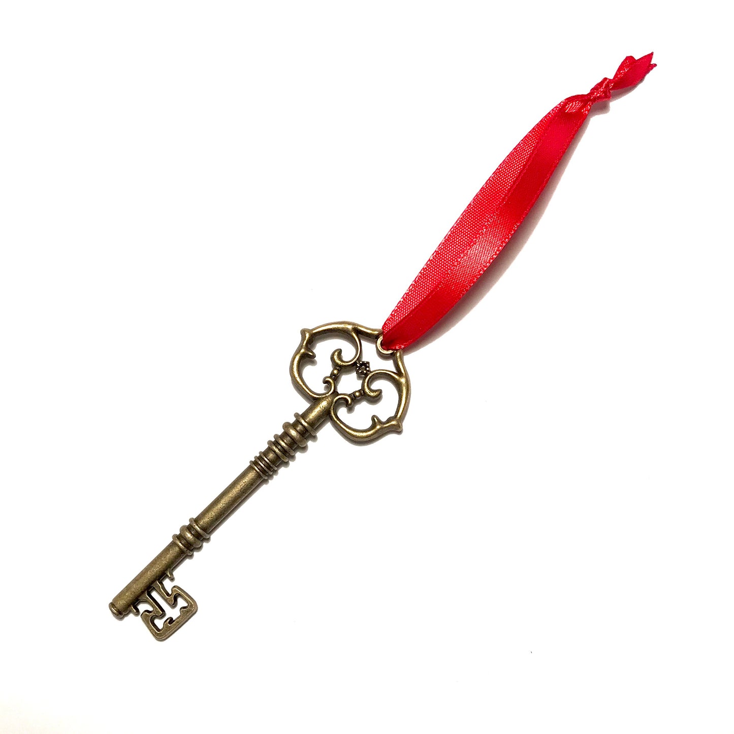 nøkkel-bronse-rød-juletrepynt