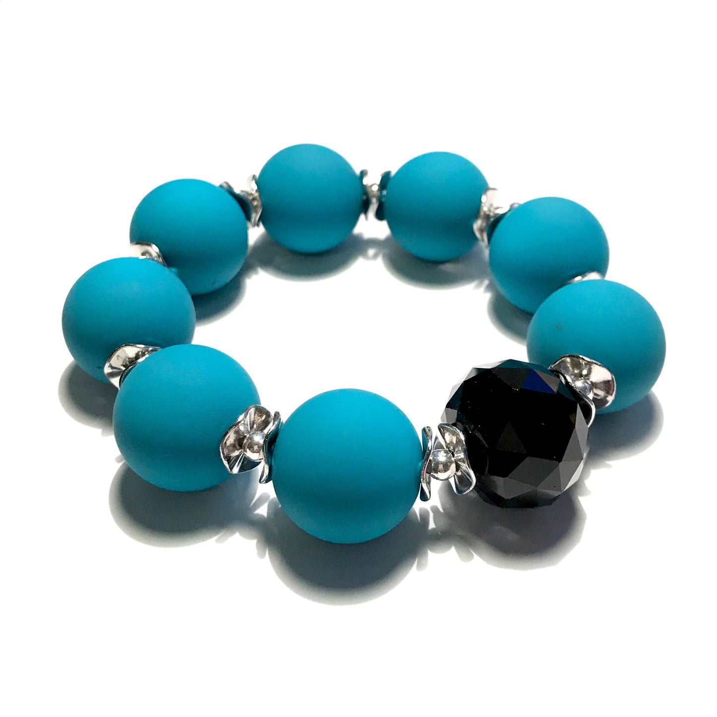 turkis-sort-glass-armbånd