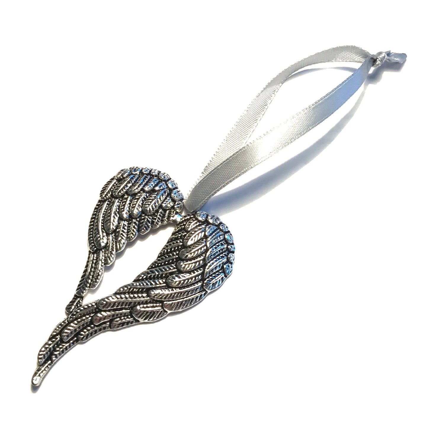 hjerte-vinge-sølv-grå-juletrepynt