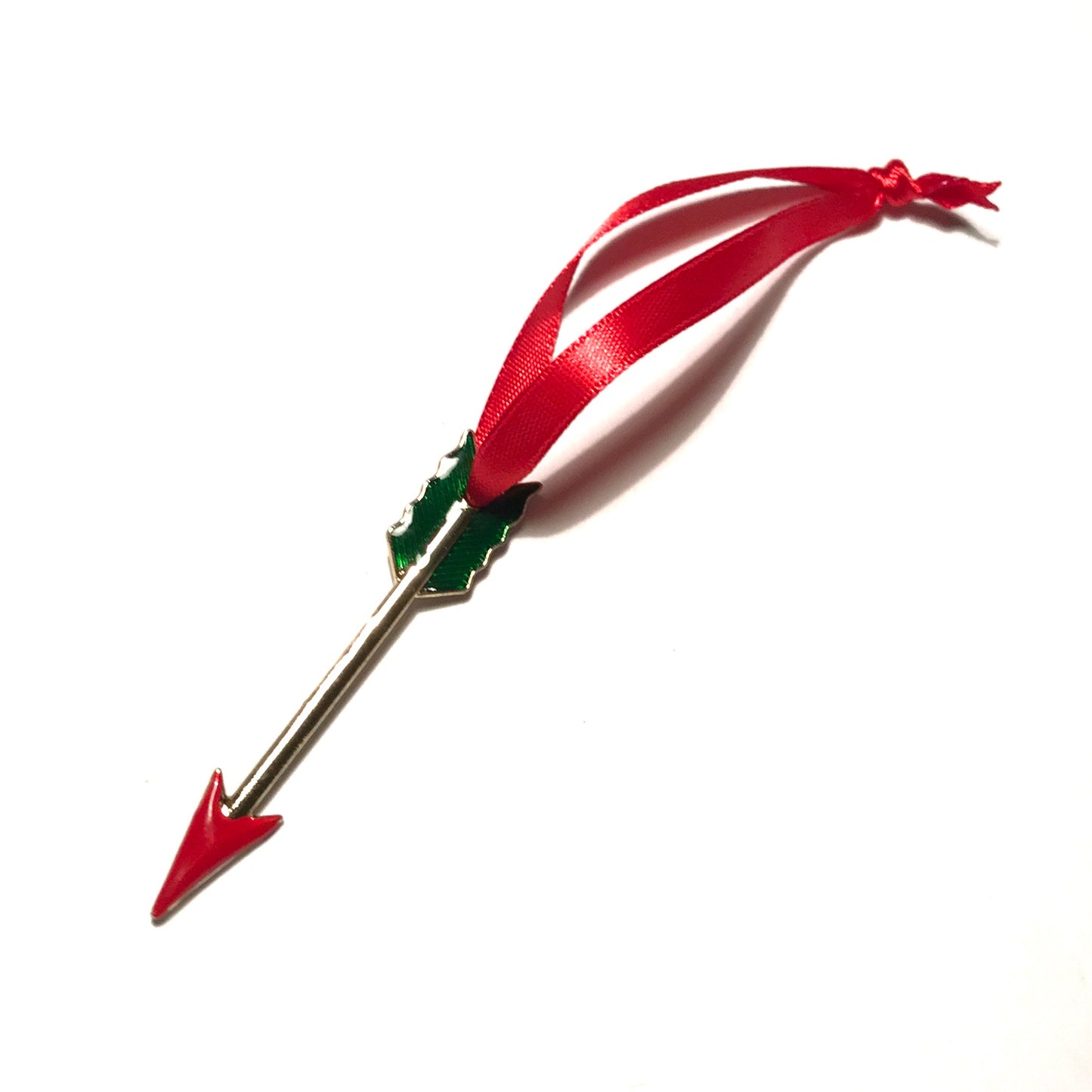 gull-pil-rød-juletrepynt