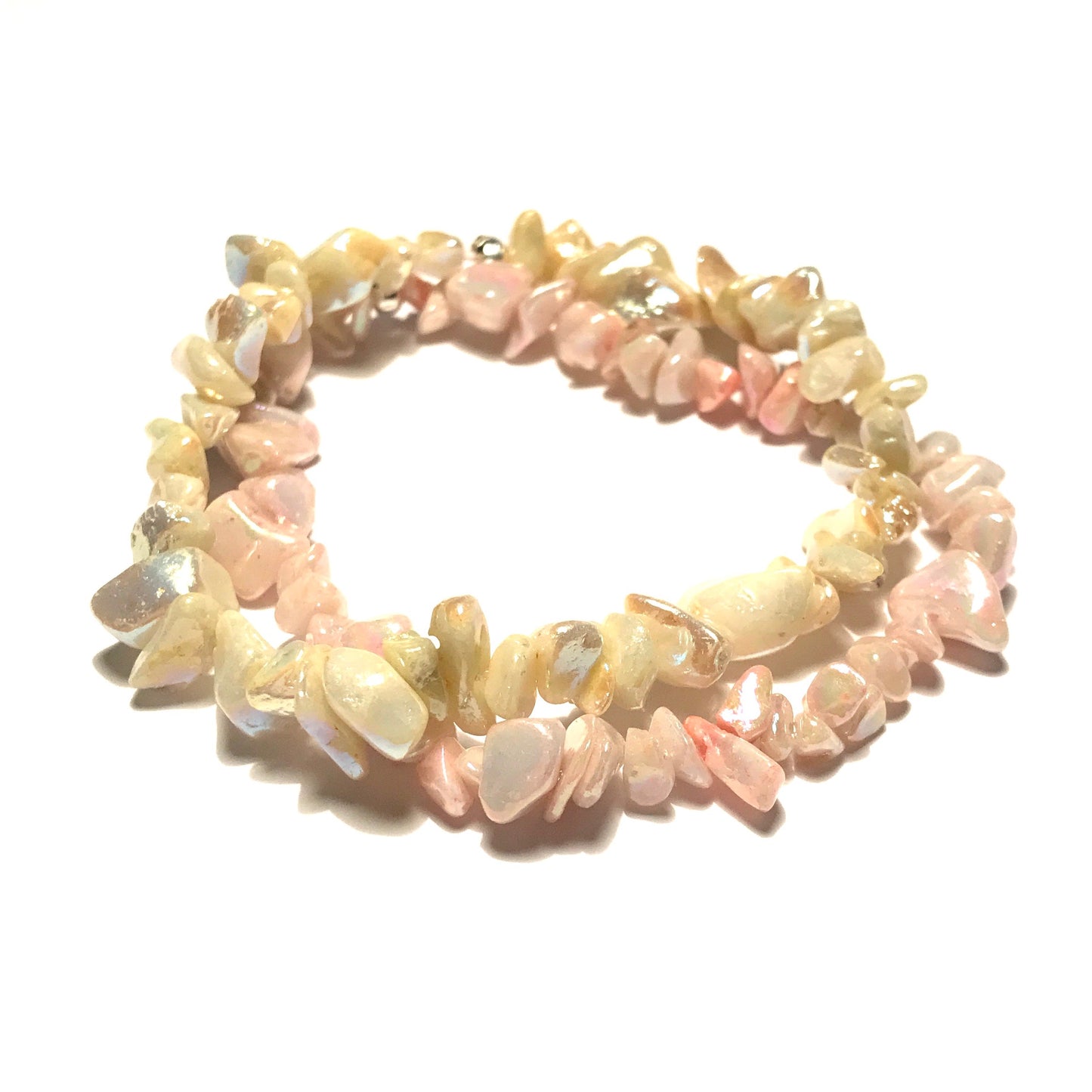 skjell-rosa-gul-armbånd