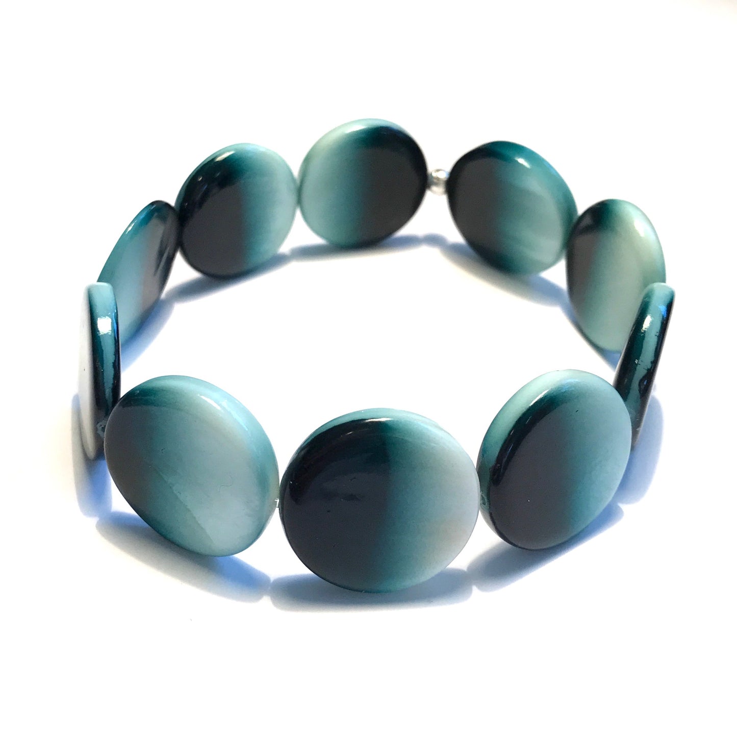 grønn-turkis-skjell-armbånd