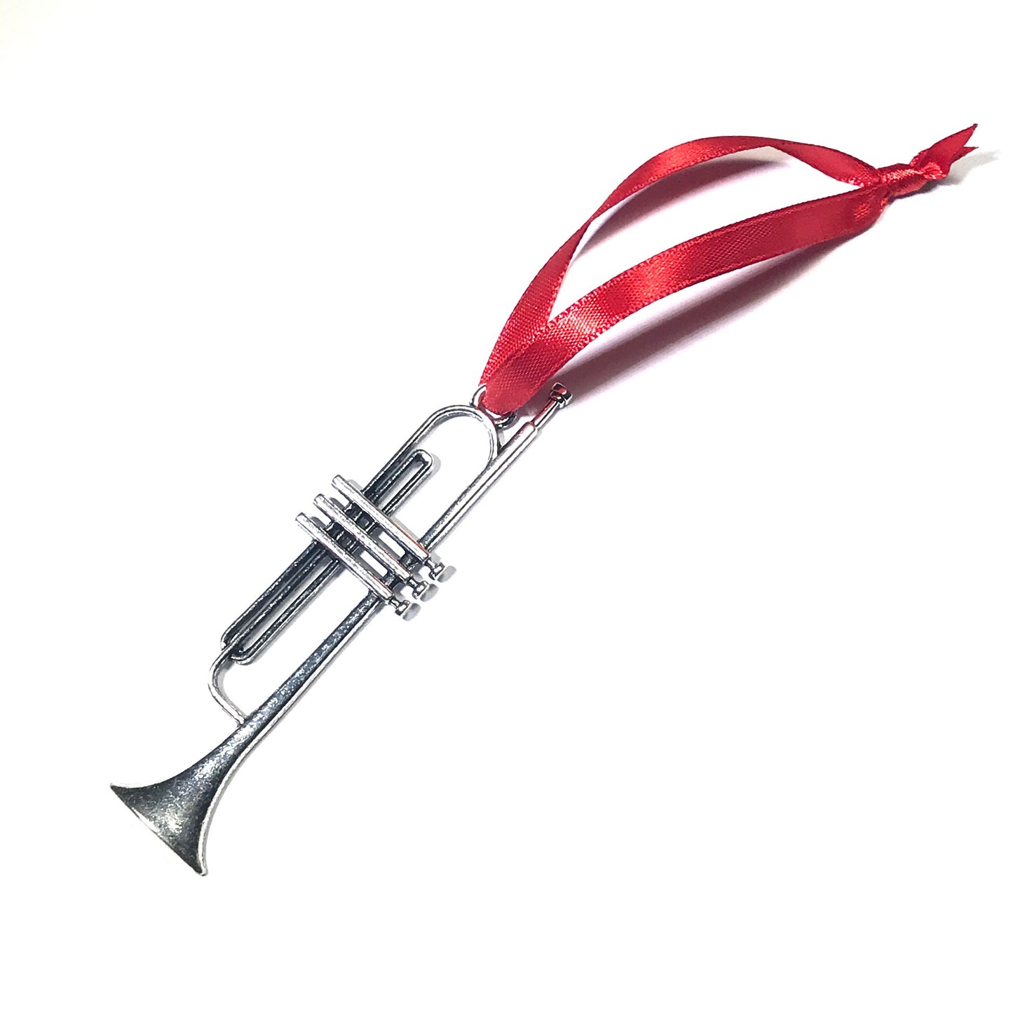 sølv-trompet-instrument-rød-juletrepynt