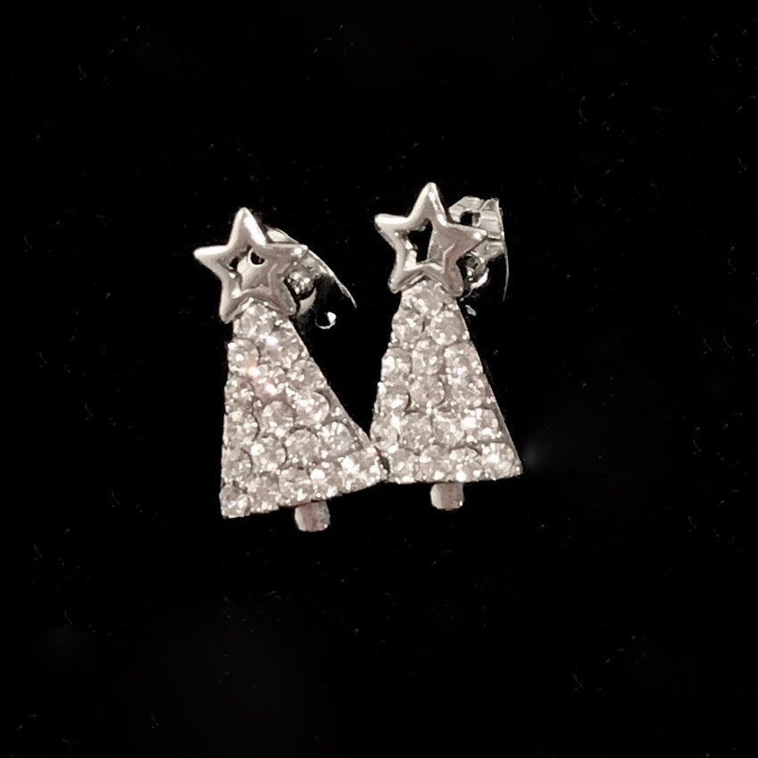 sølv-glitter-jul-øredobber-ørepynt