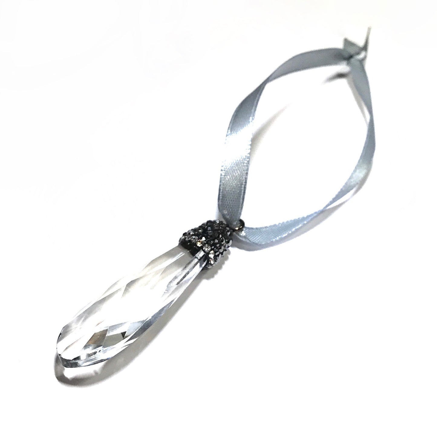 blank-glass-dråpe-sølv-grå-juletrepynt