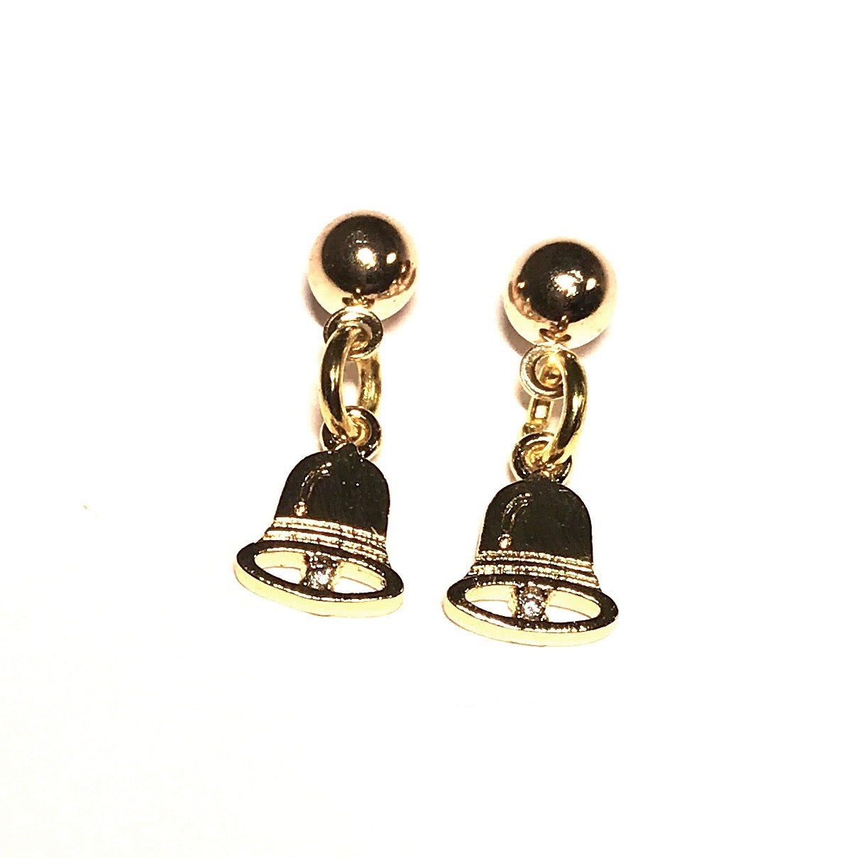 gull-bjelle-glitter-jul-øredobber-ørepynt