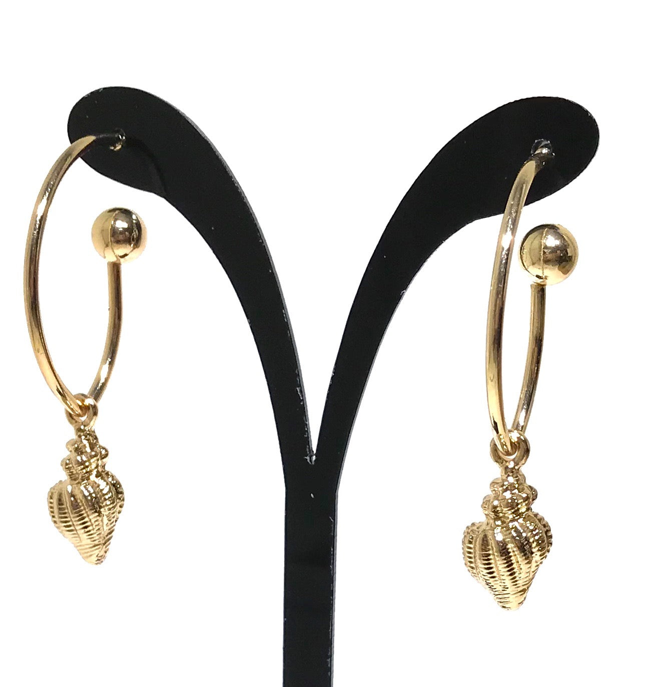 skjell-maritim-gull-øreanheng-øreringer-ørepynt