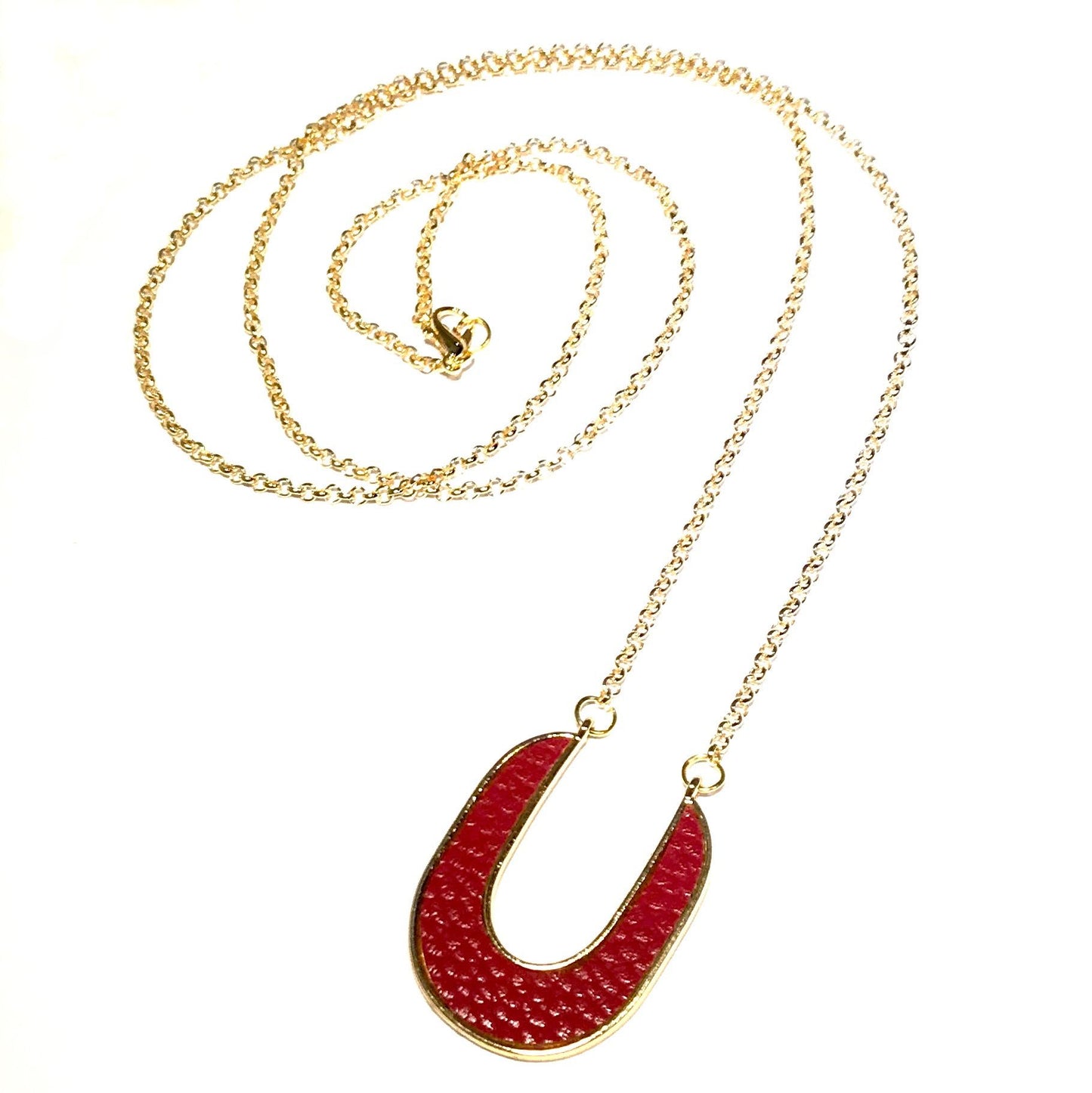 rød-gull-langt-smykke-halskjede