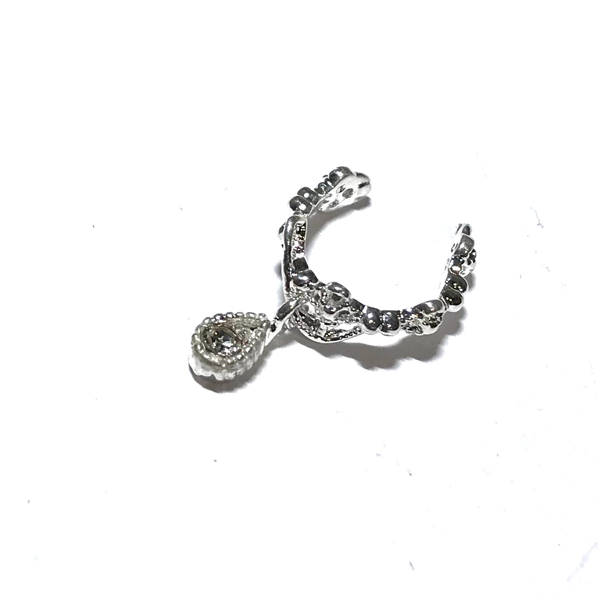 glitter-sølv-earcuff-øredobber-ørepynt