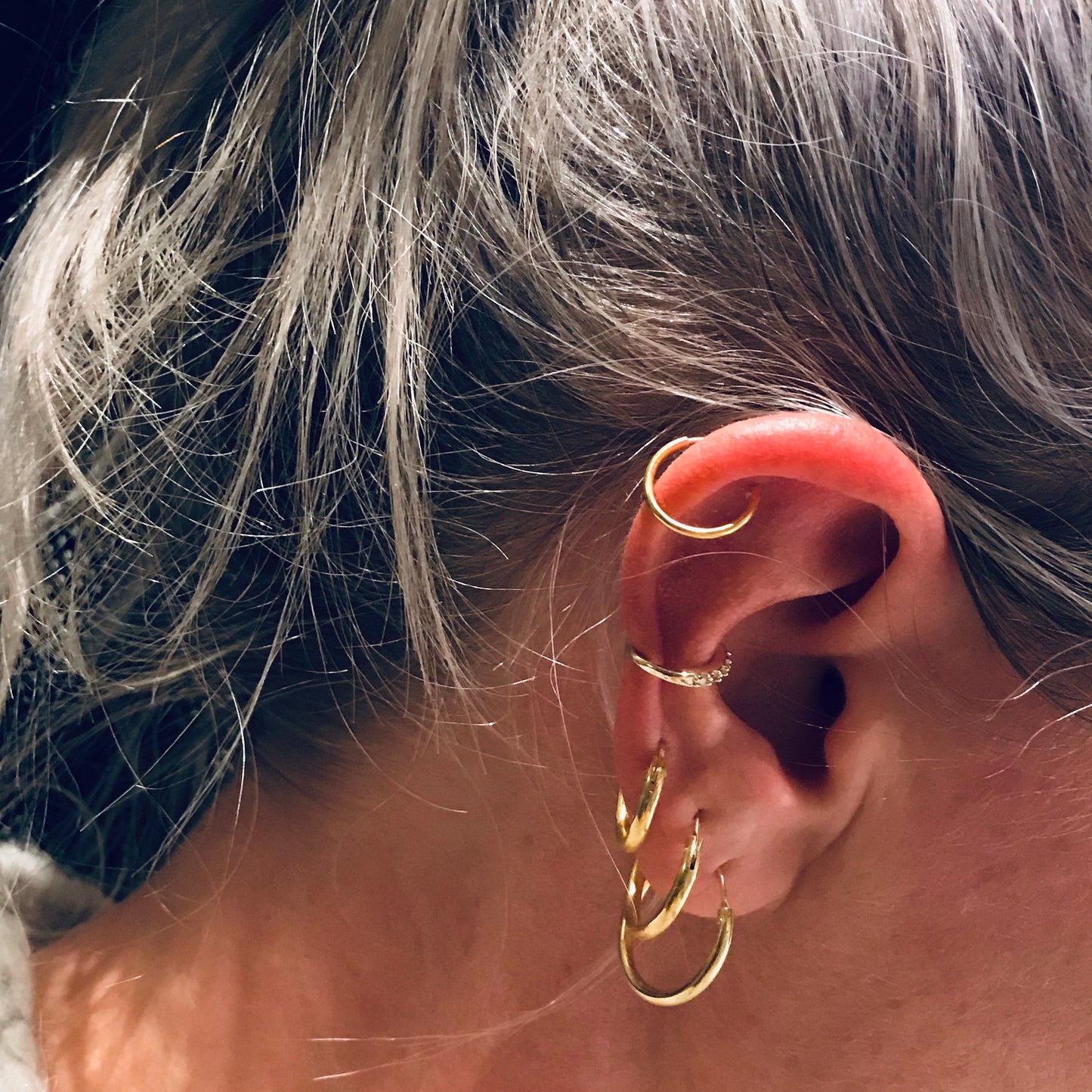 glitter-sølv-earcuff-øredobber-ørepynt