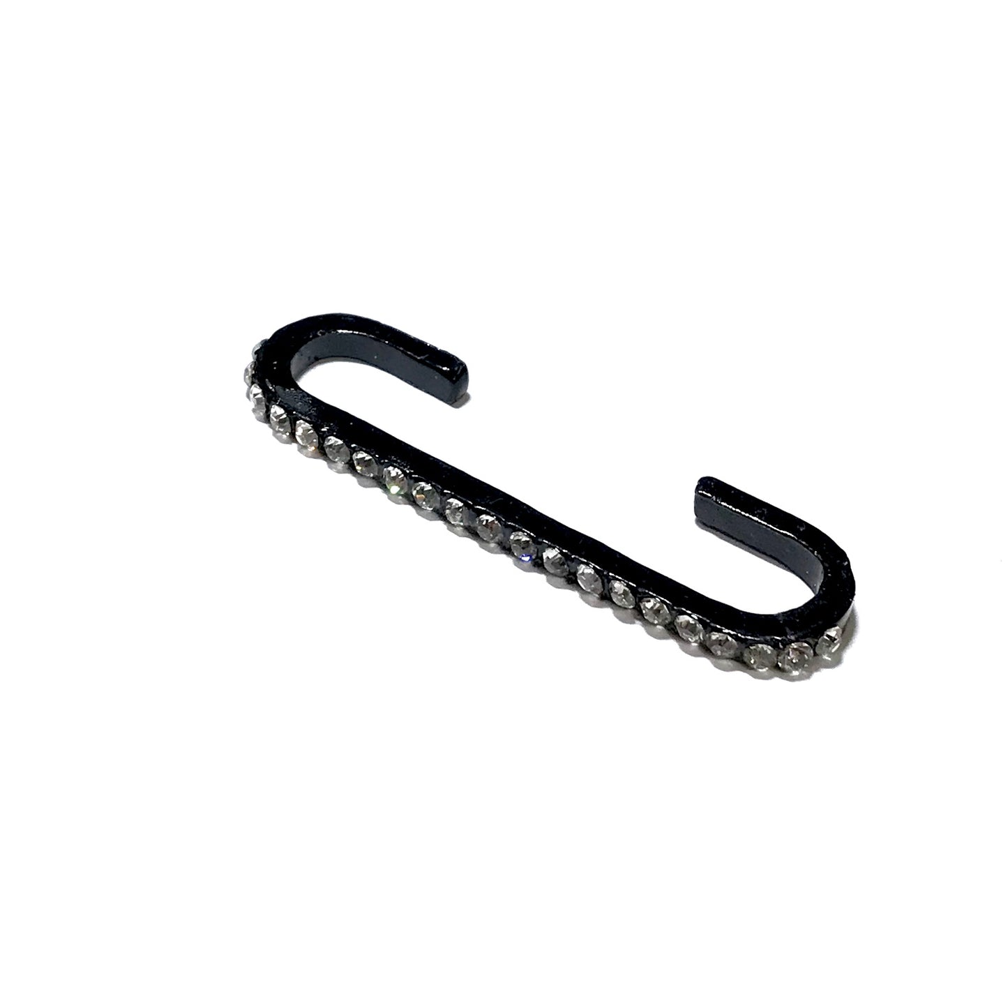 glitter-sort-earcuff-øredobber-ørepynt
