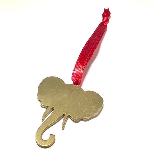 elefant-gull-rød-juletrepynt