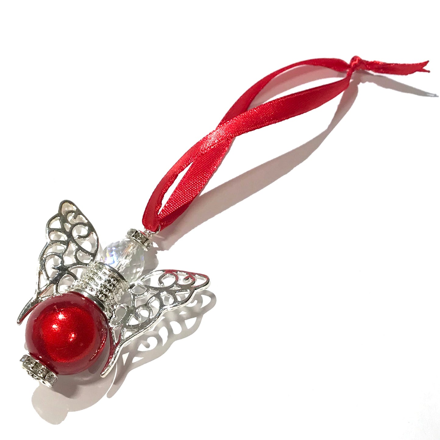 engel-sølv-rød-juletrepynt