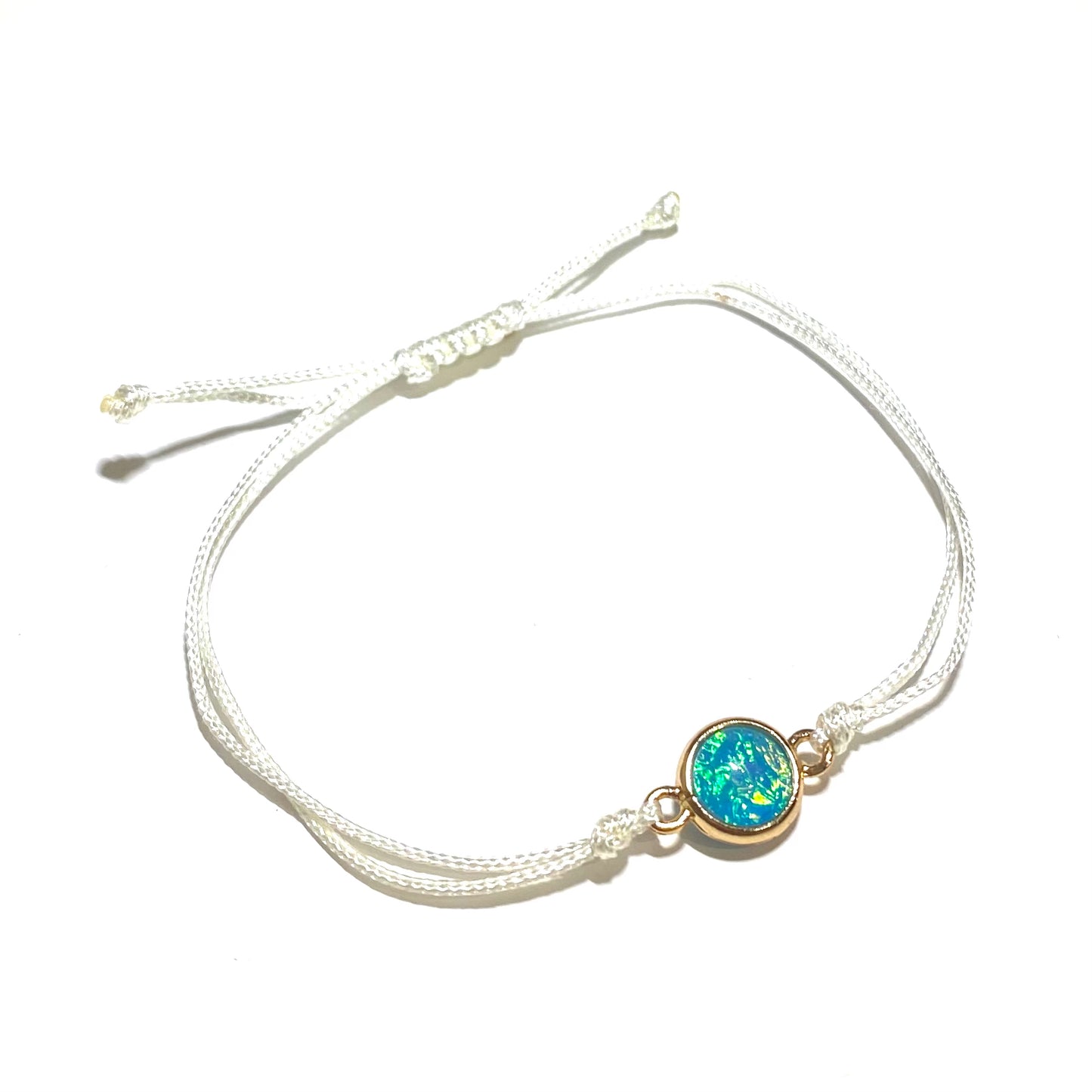 armbånd-justerbart-hvit-turkis-sommer-billig