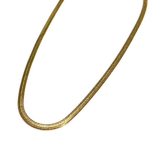 gull-stål-lenke-smykke-halskjede