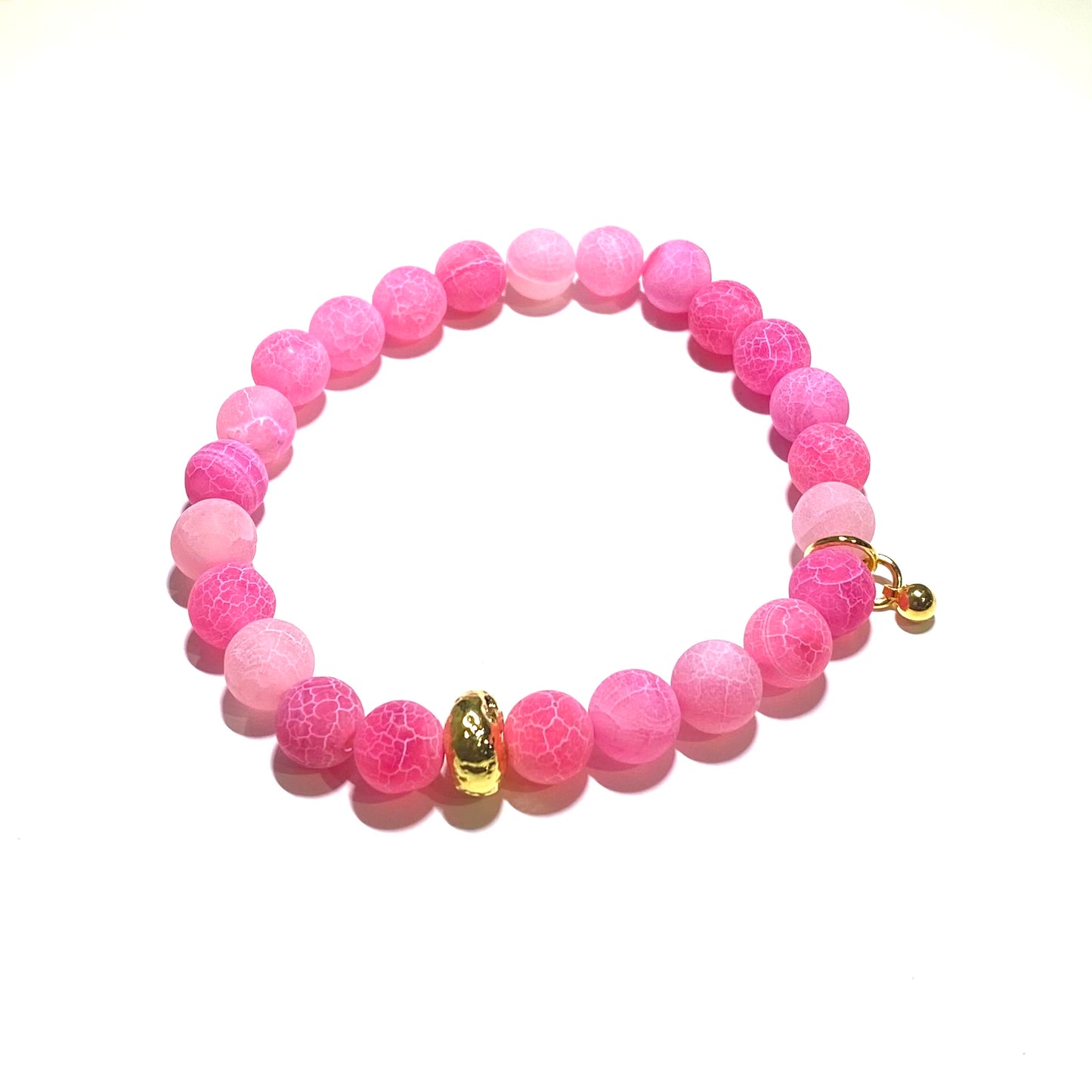 agat-rosa-stein-gull-armbånd