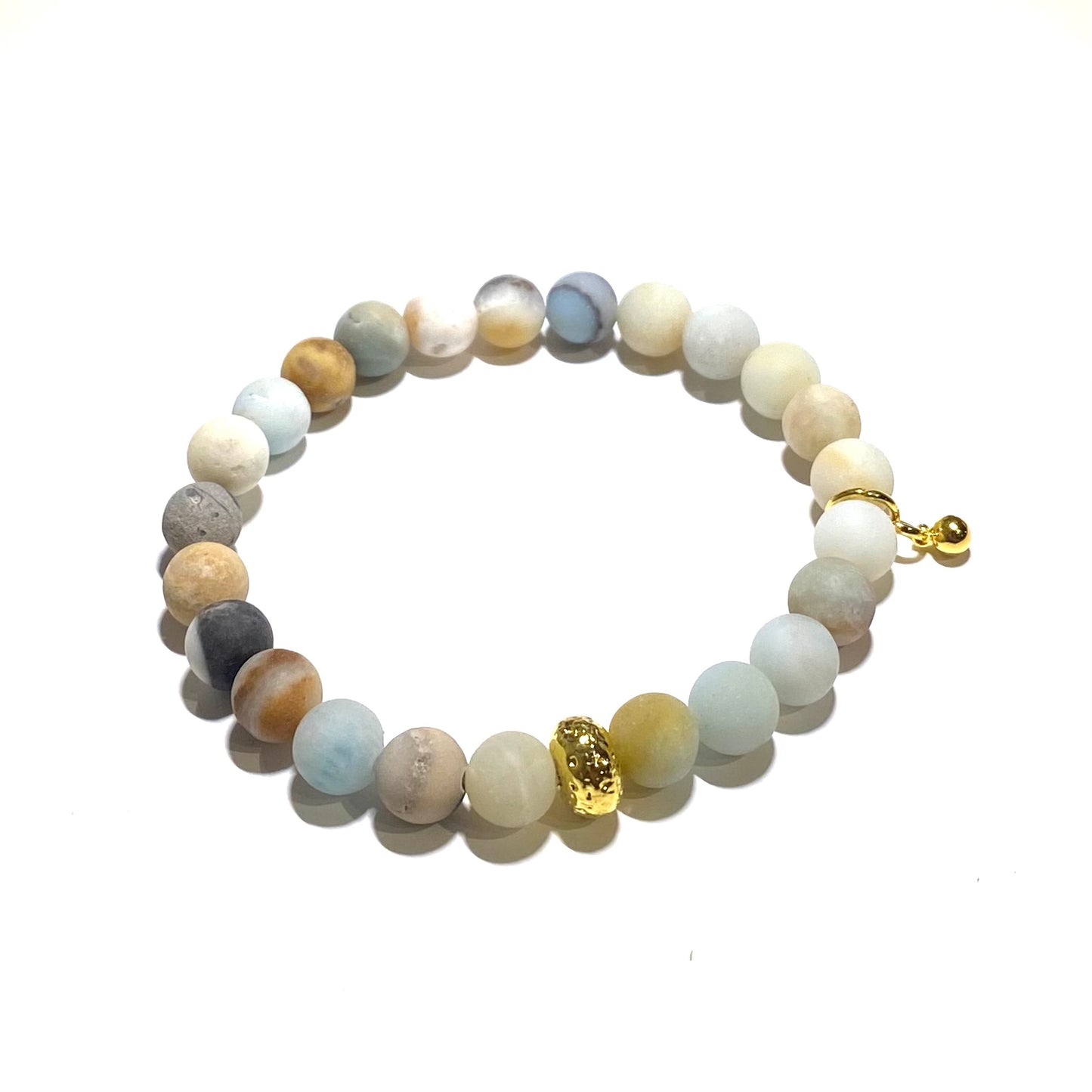 amazonite-turkis-stein-gull-armbånd