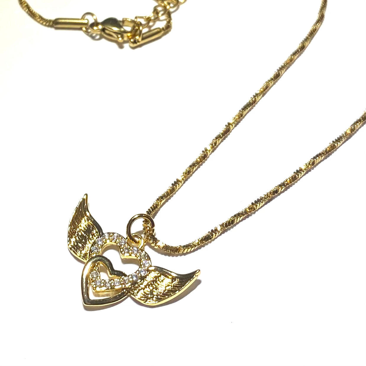 3863_s Smykke med hjerte og vinger