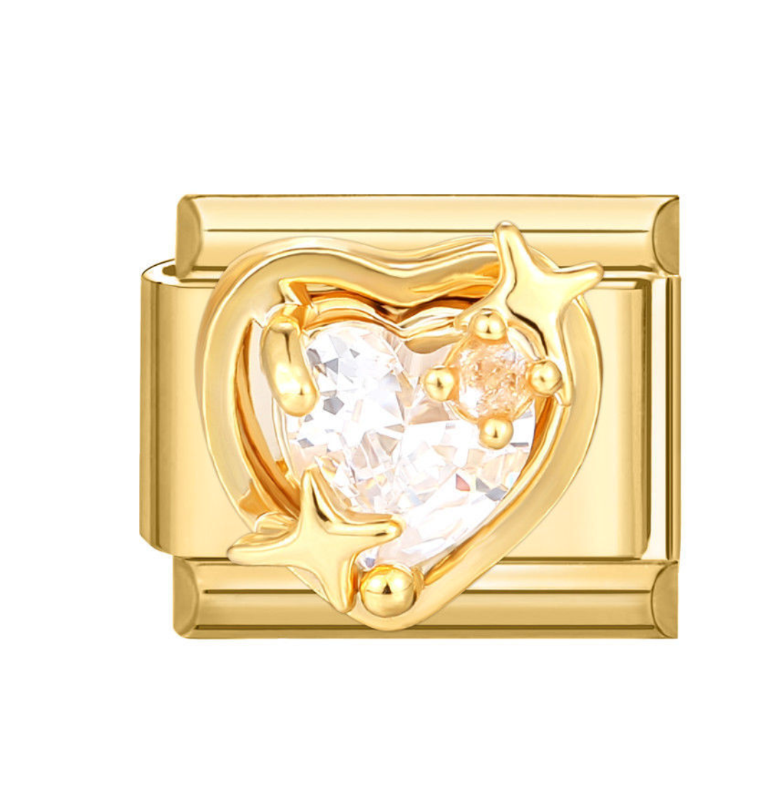 3960_cd Charm rhinsten hjerte