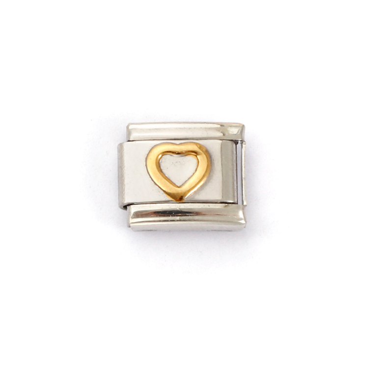 3964_cd Charm med gull hjerte