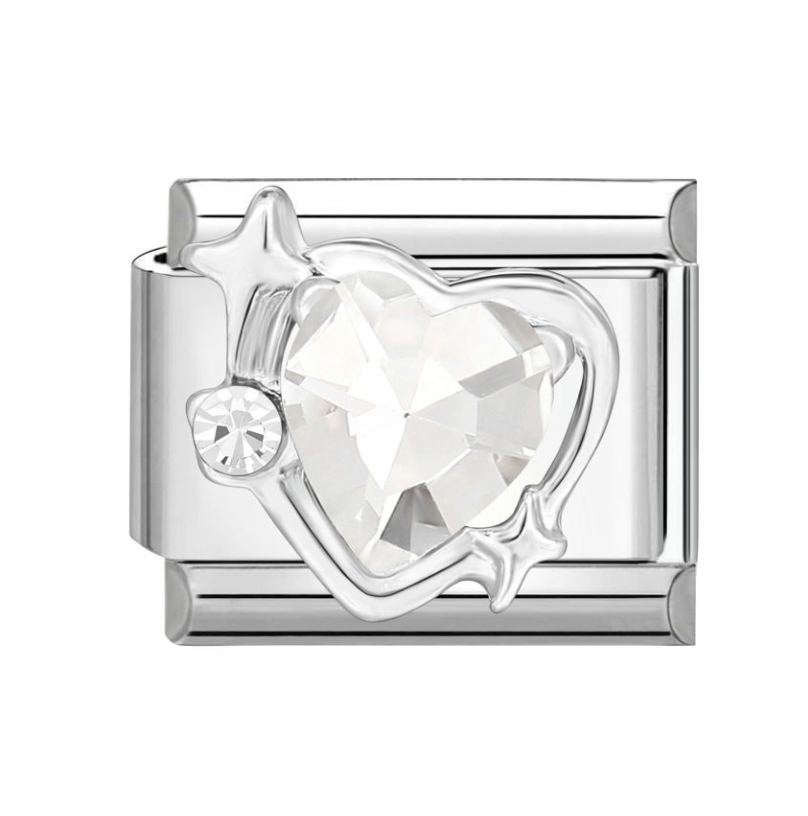 4052_cd Charm hjerte bling