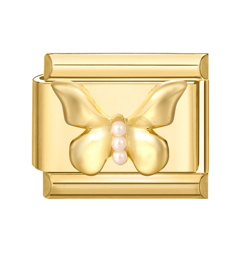 4072_cd Charm sommerfugl perle