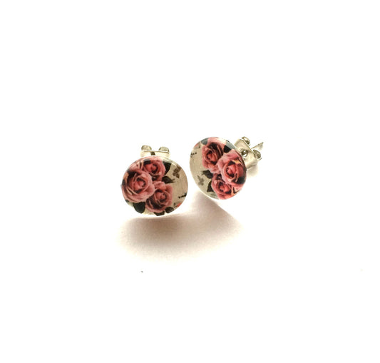 rosa-rose-øredobber-ørepynt