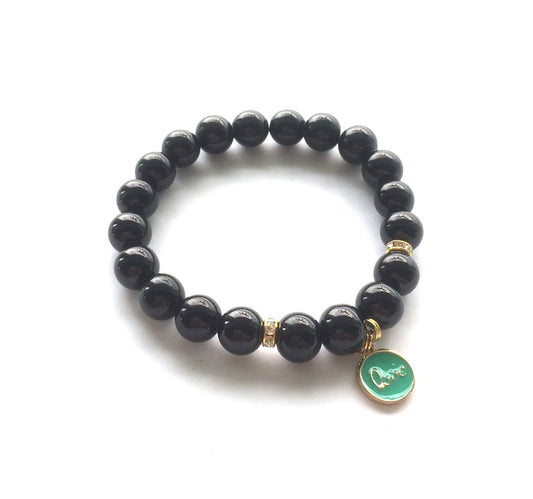 gull-love-grønn-sort-armbånd