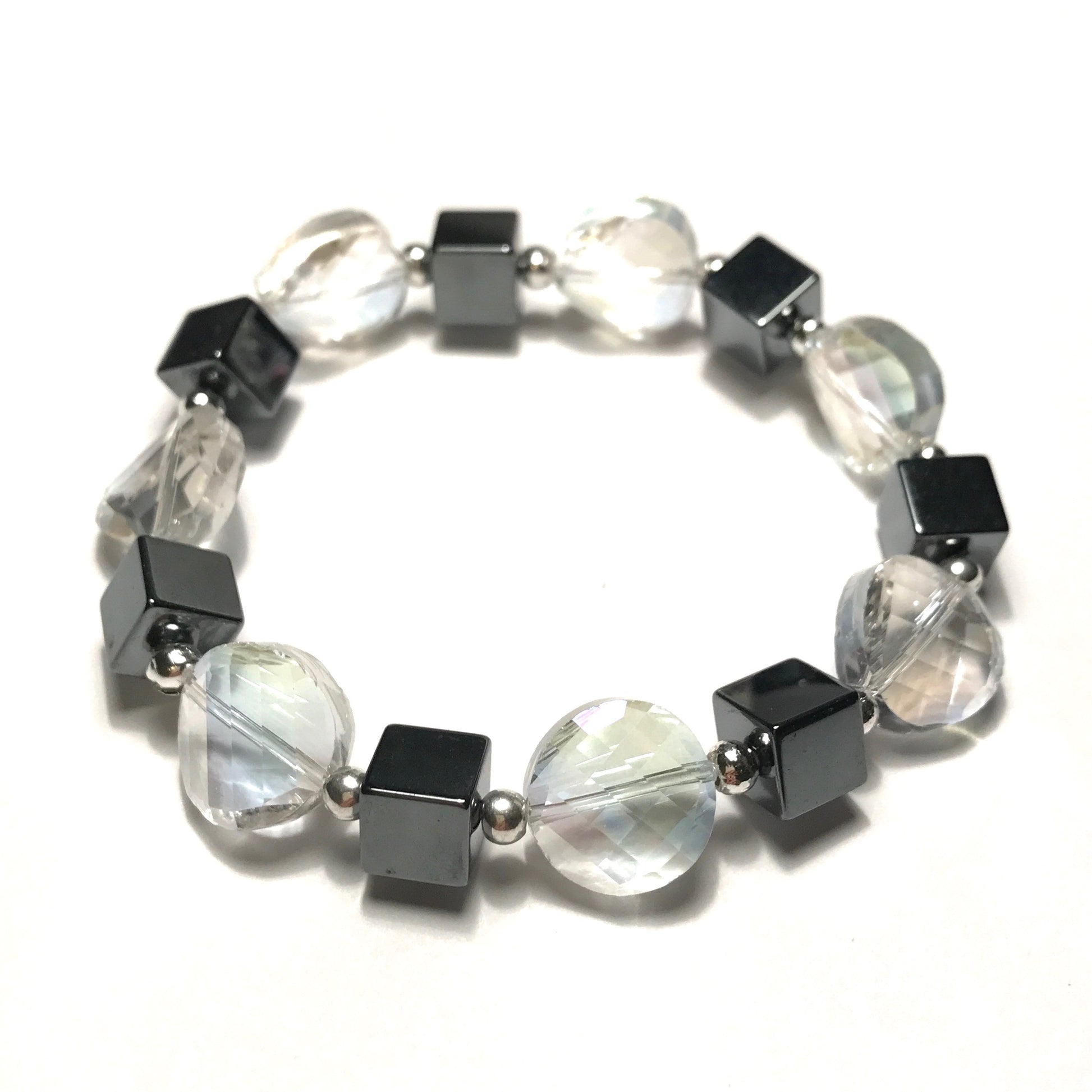 blank-sort-hematitt-blodstein-glass-armbånd