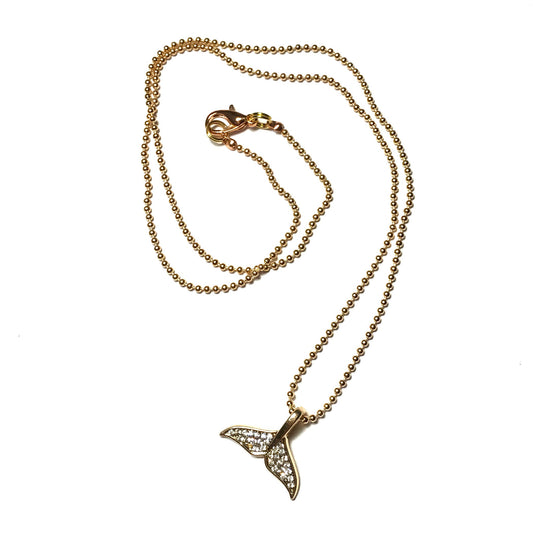 hval-fisk-glitter-gull-smykke-halskjede