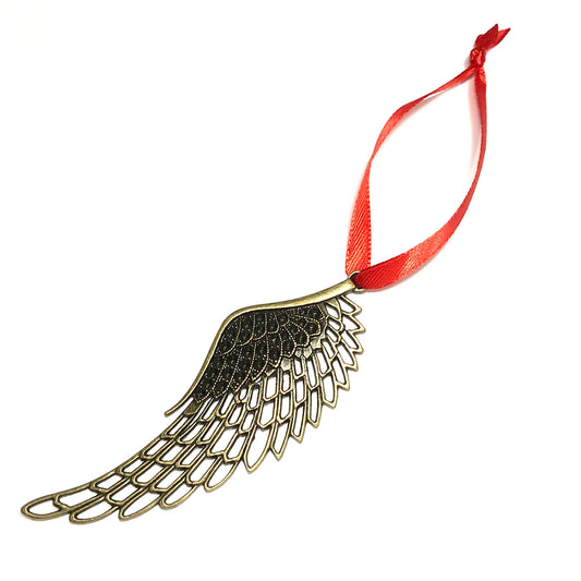 vinge-bronse-rød-juletrepynt
