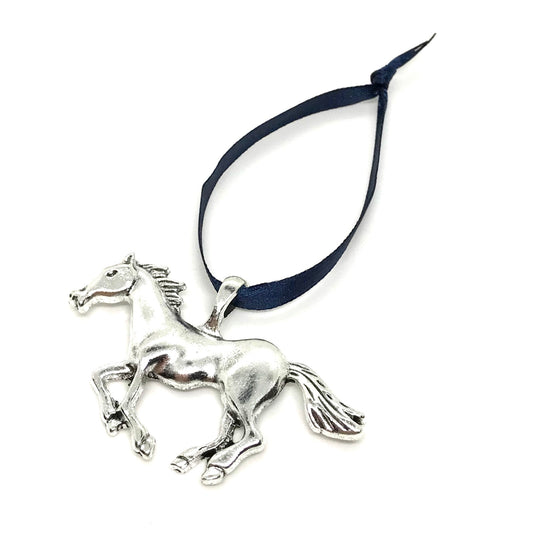 hest-sølv-blå-juletrepynt