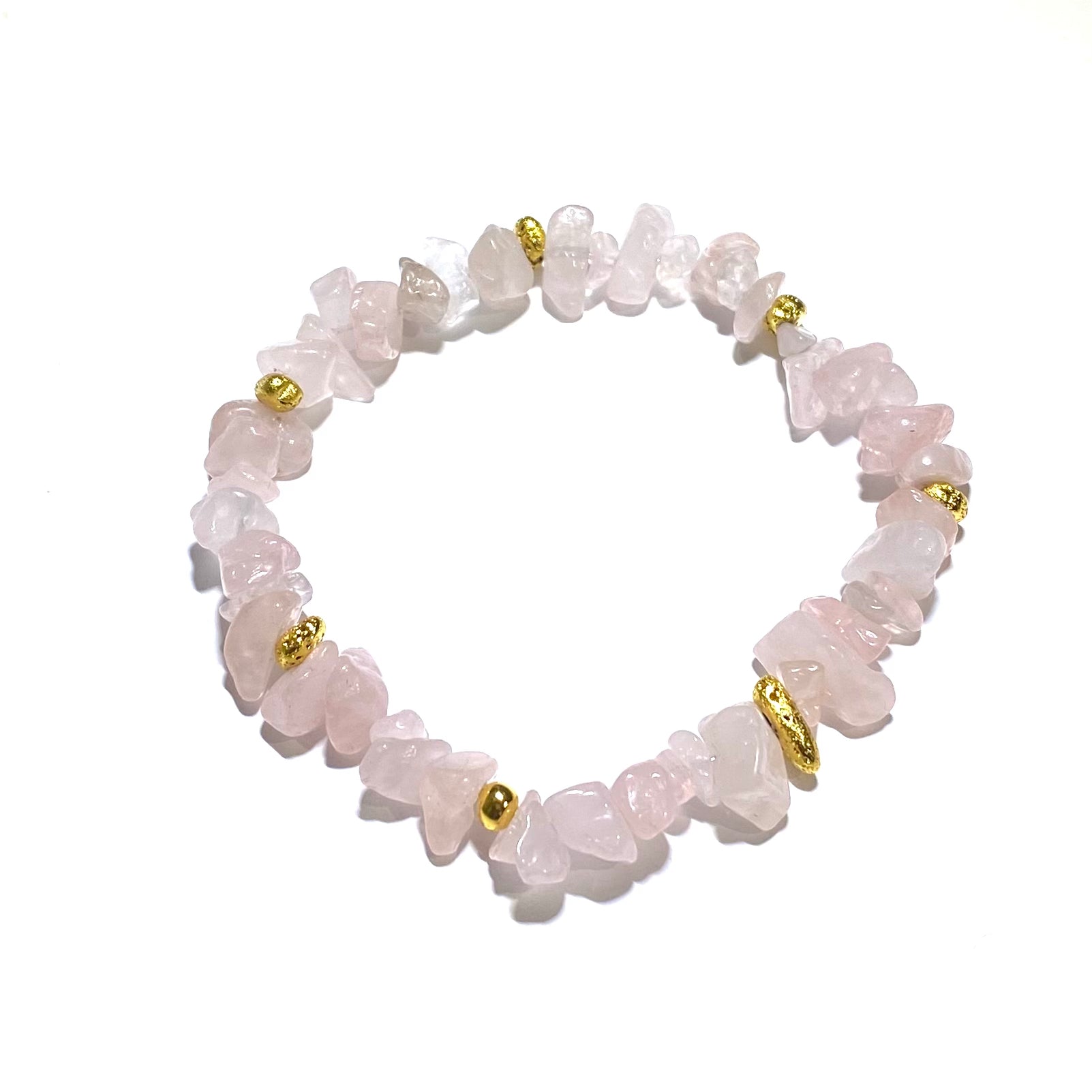 rosa-rosequartz-stein-gull-armbånd