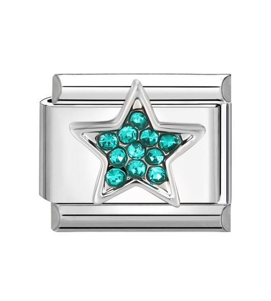 3944_cd Charm med stjerne grønn
