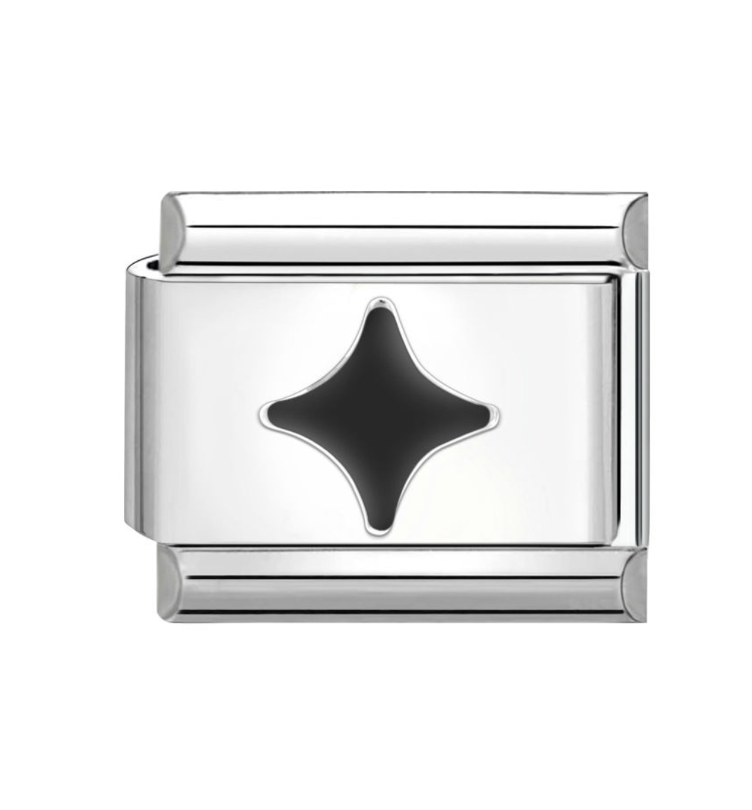 3945_cd Charm med sort stjerne