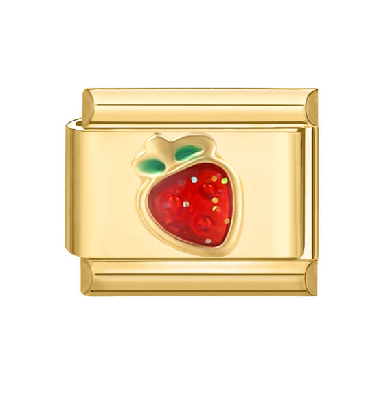3946_cd Charm med rød jordbær