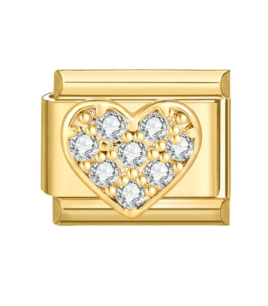 3951_cd Charm rhinsten hjerte