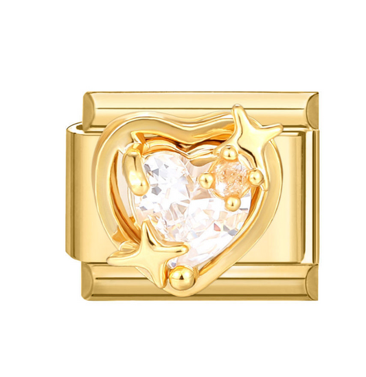 3960_cd Charm rhinsten hjerte