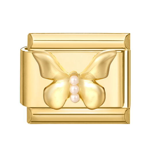 4072_cd Charm sommerfugl perle
