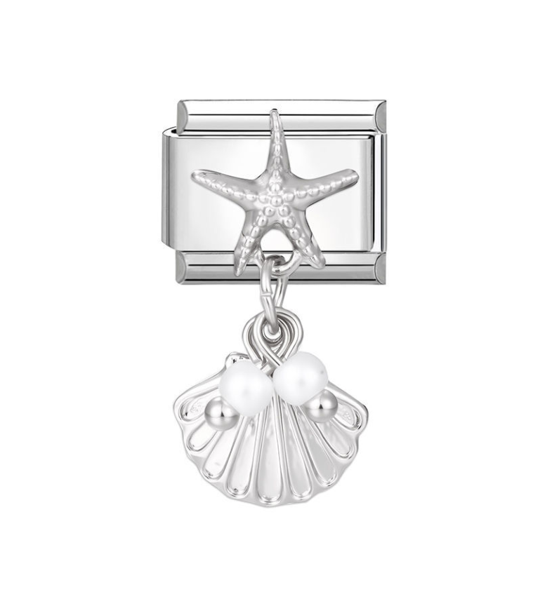 4079_cd Charm sjøstjerne skjell perle